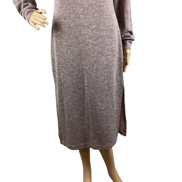 Walter Baker Monica Turtleneck Midi Sweater Dress S Pink Gray
