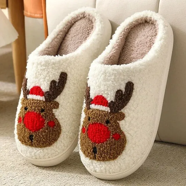 Warm Plush Indoor Floor Non Slip Home Shoes