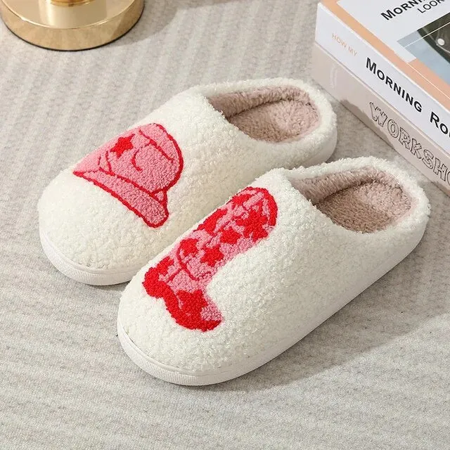 Warm Plush Indoor Floor Non Slip Home Shoes