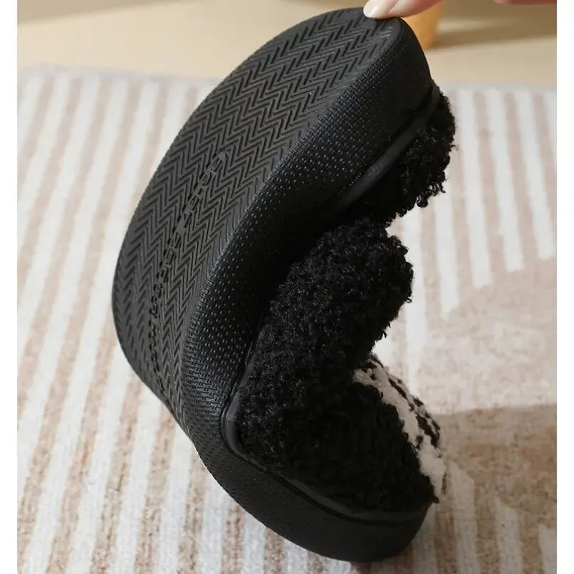 Warm Plush Indoor Floor Non Slip Home Shoes