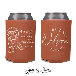 We Wish Our Dog Was Here - Wedding Can Cooler #223R