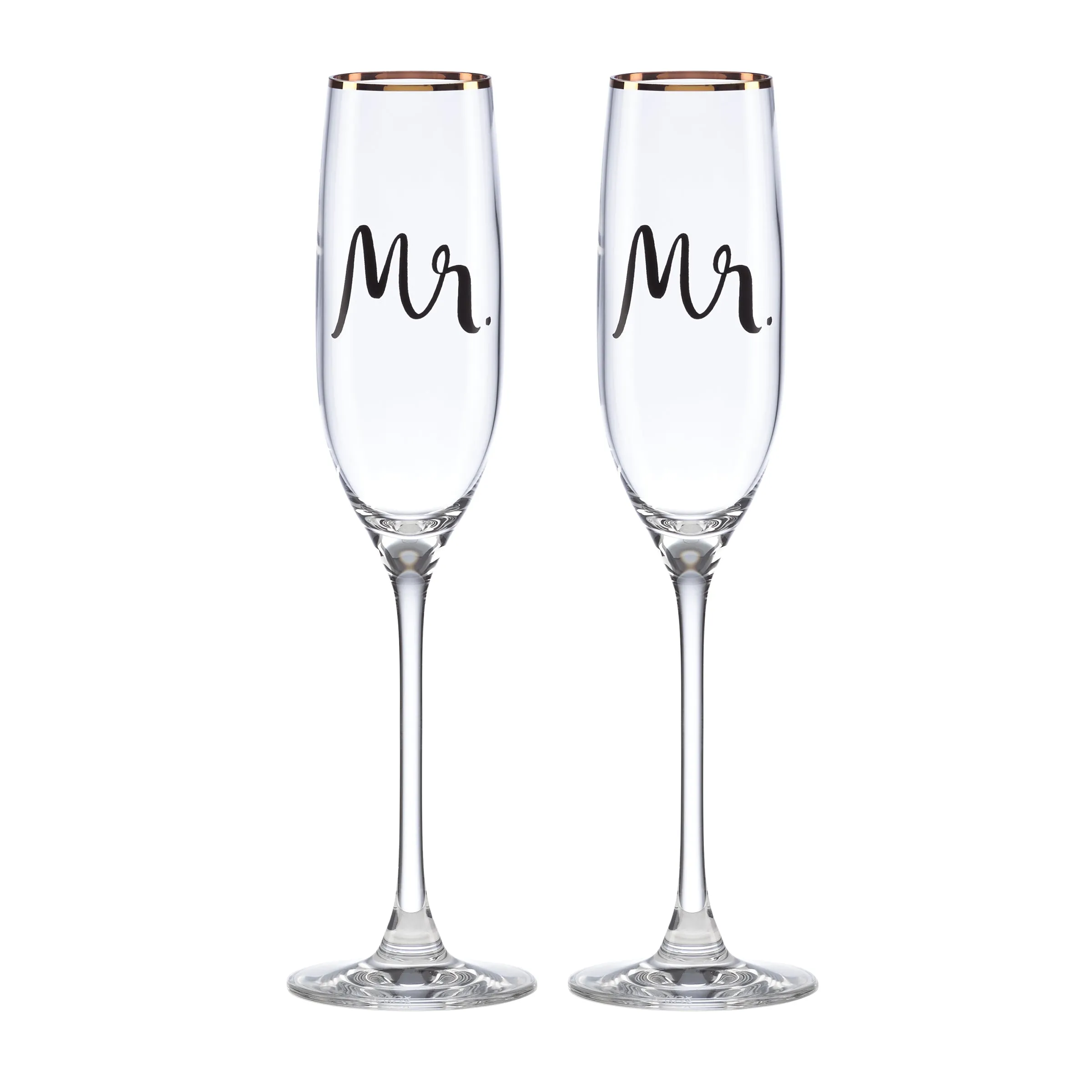 Wedding Party Mr. & Mr. 2-Piece Champagne Flutes