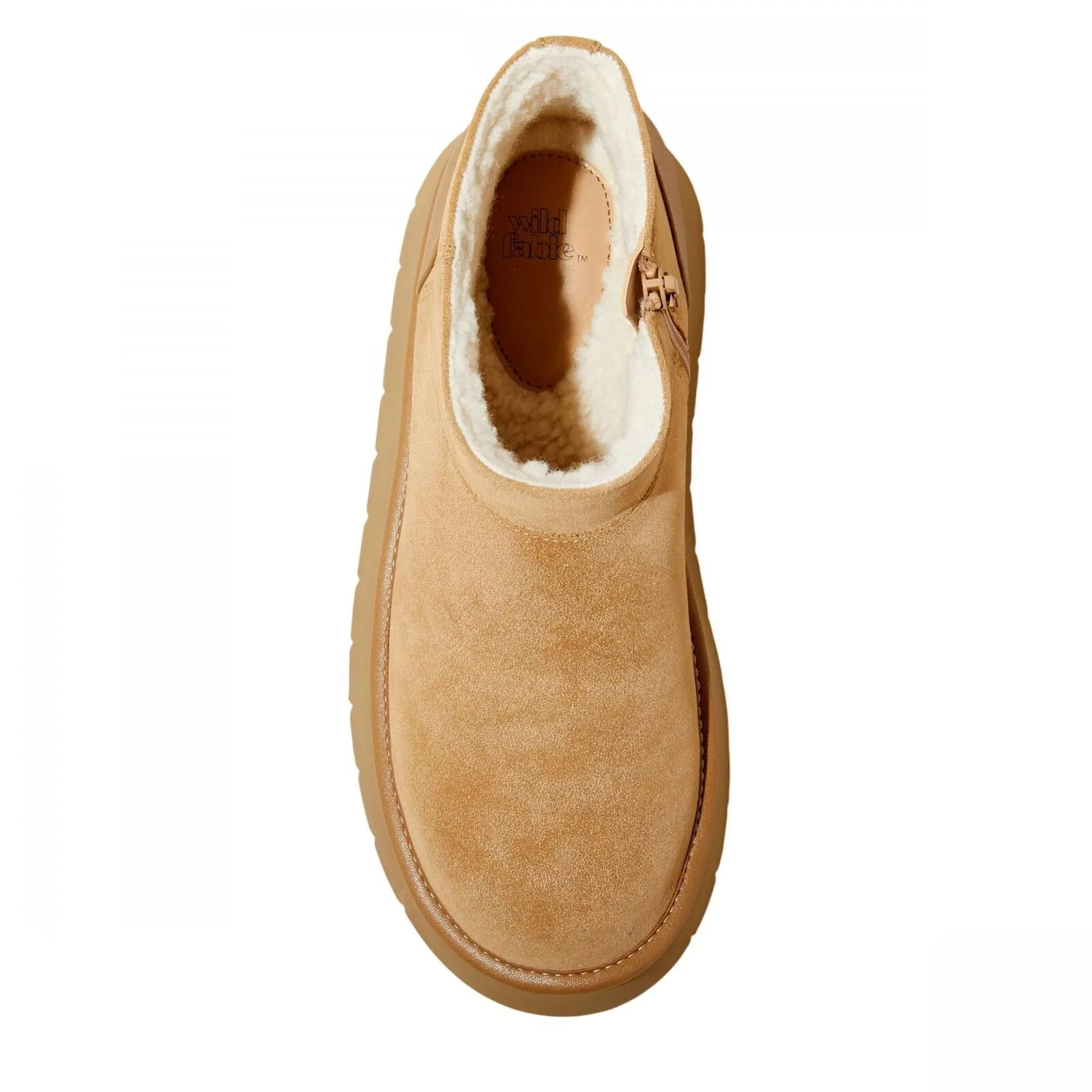 Wild Fable Womens Missy Platform Booties with Memory Foam Insole Tan Brown 9M