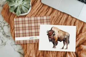 Wild West Chic Buffalo Watercolor Greeting Card – A2 Size greeting card | Wild West Chic Collection