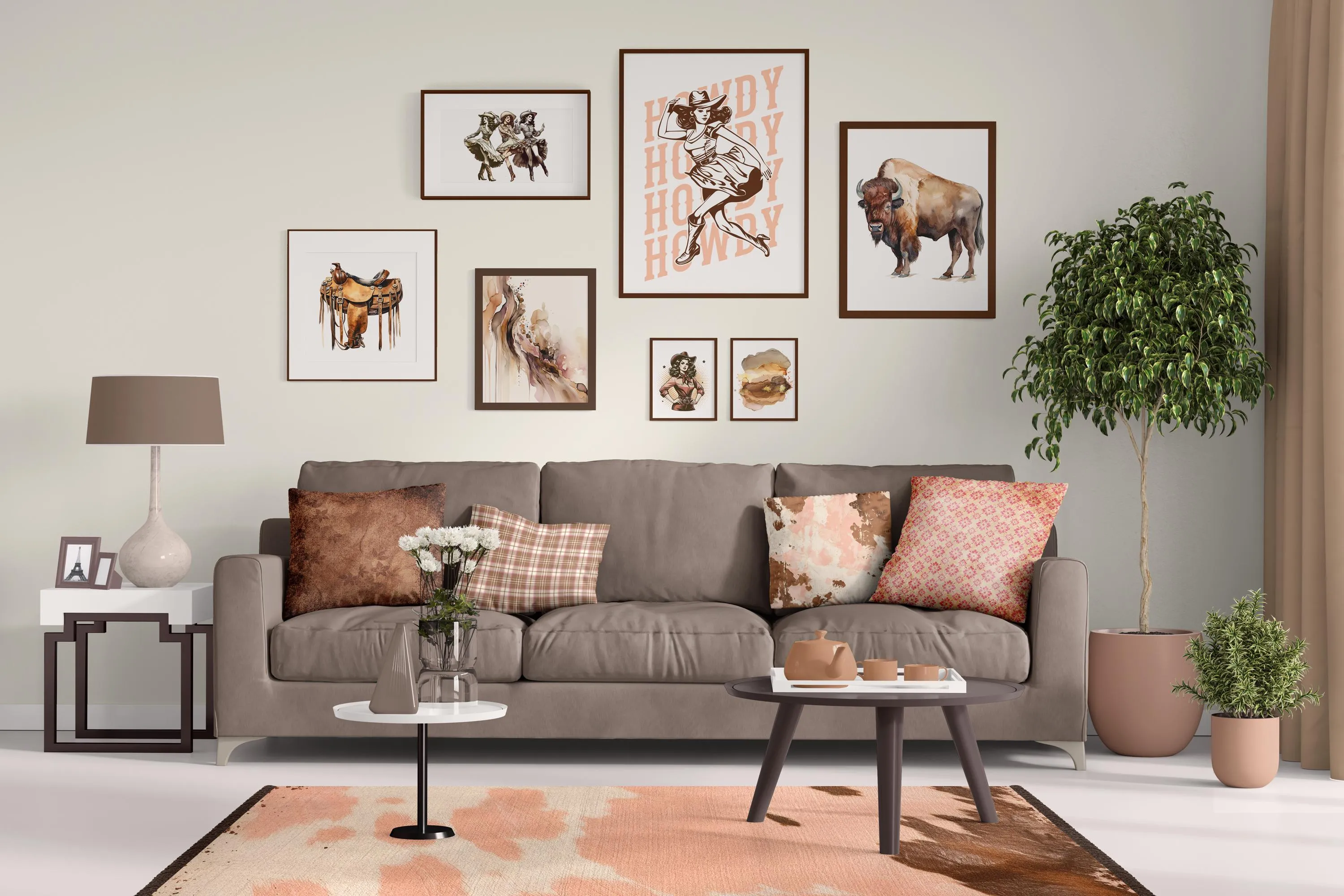 Wild West Chic Buffalo Watercolor Greeting Card – A2 Size greeting card | Wild West Chic Collection