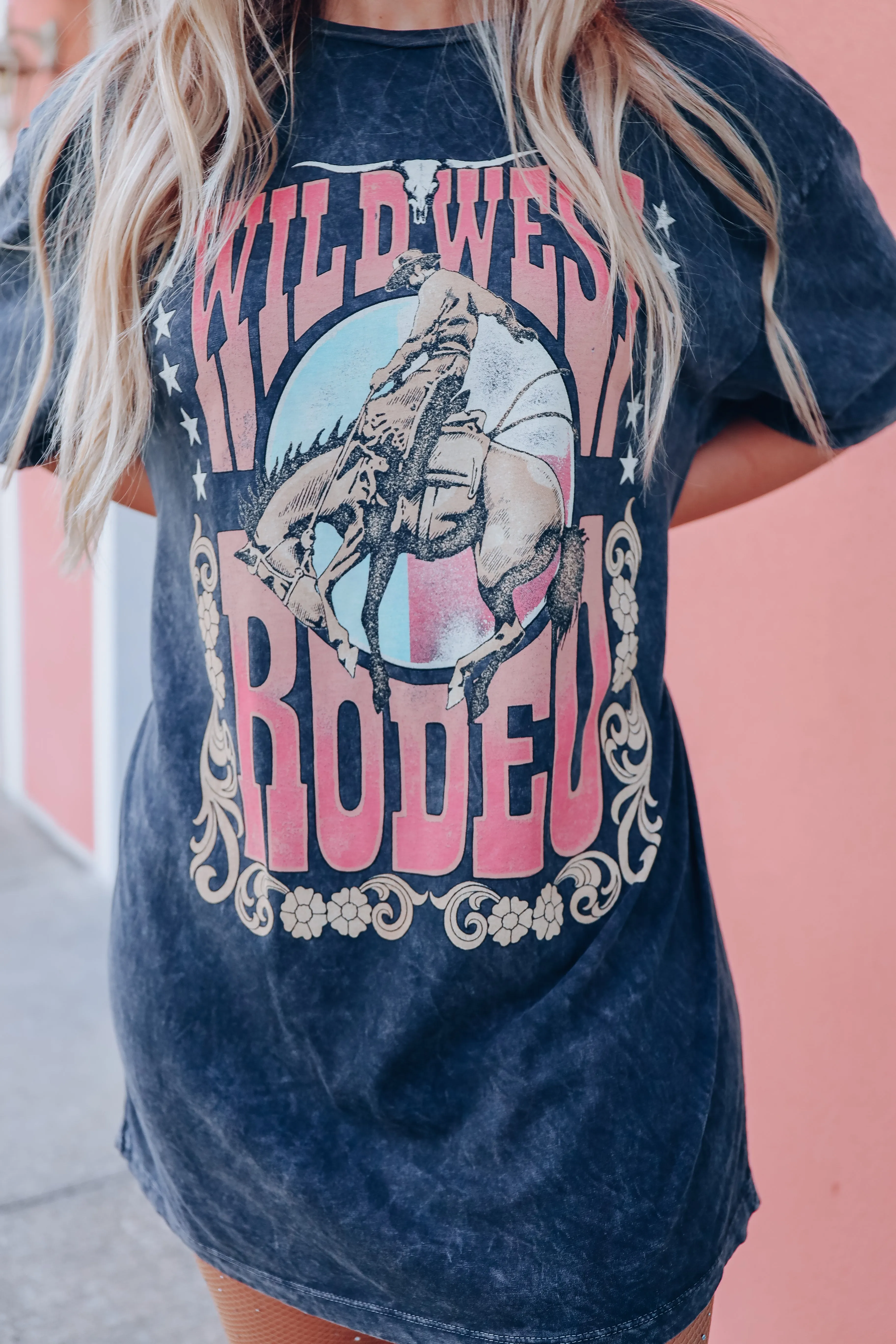 Wild West Rodeo Graphic Tee - Black