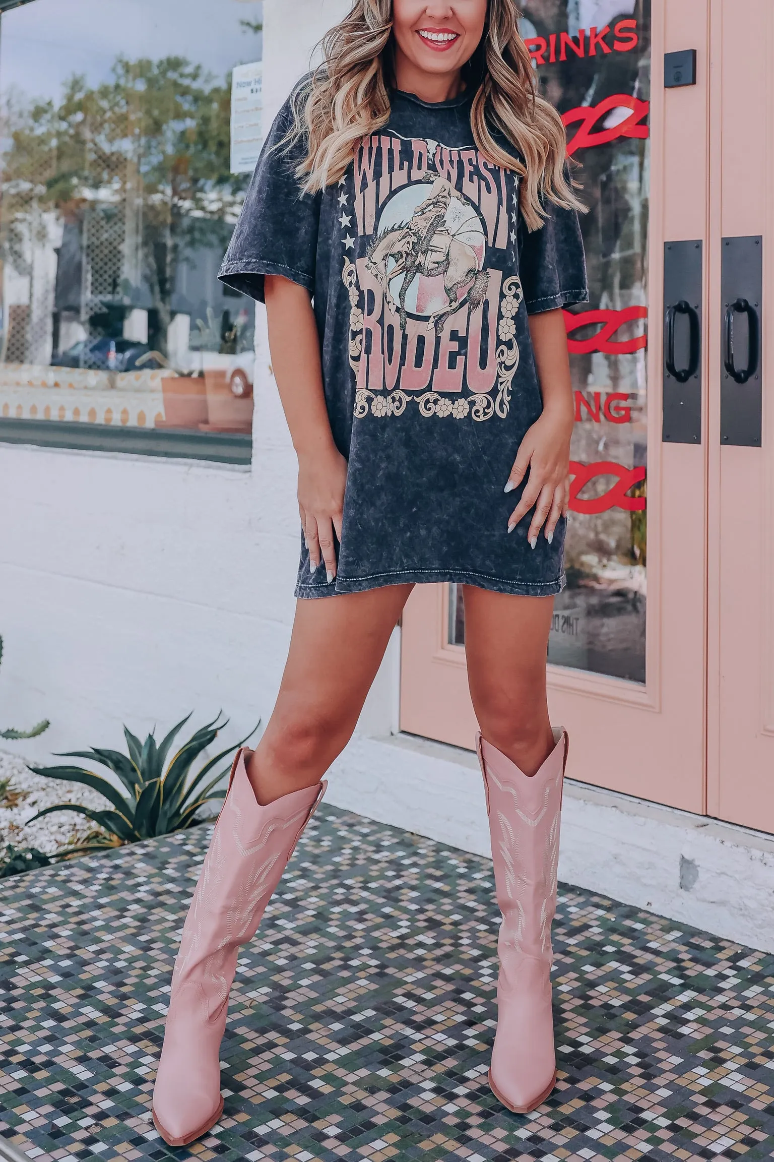 Wild West Rodeo Graphic Tee - Black