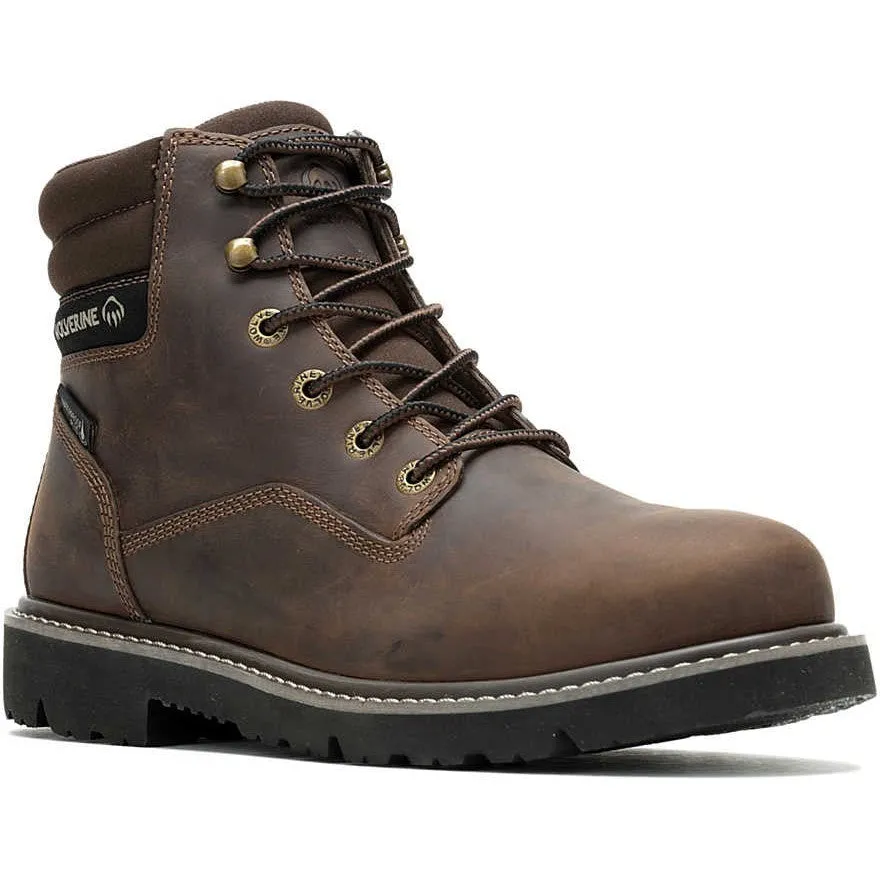 Wolverine Men's Revival 6" Soft Toe WP Work Boot - Brown - W240007