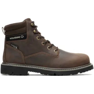 Wolverine Men's Revival 6" Soft Toe WP Work Boot - Brown - W240007