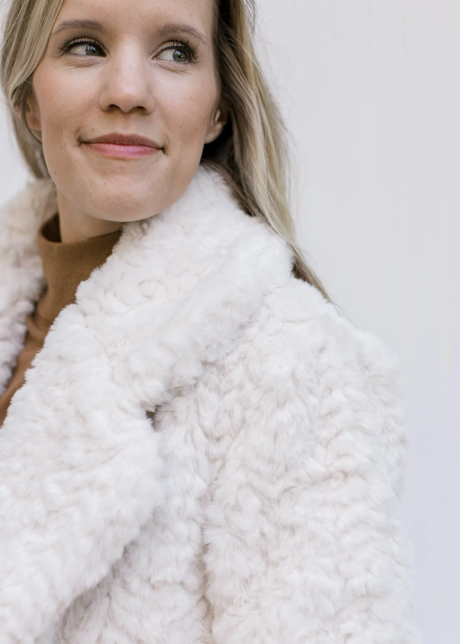 X Fuzzy Bunny Ivory Coat