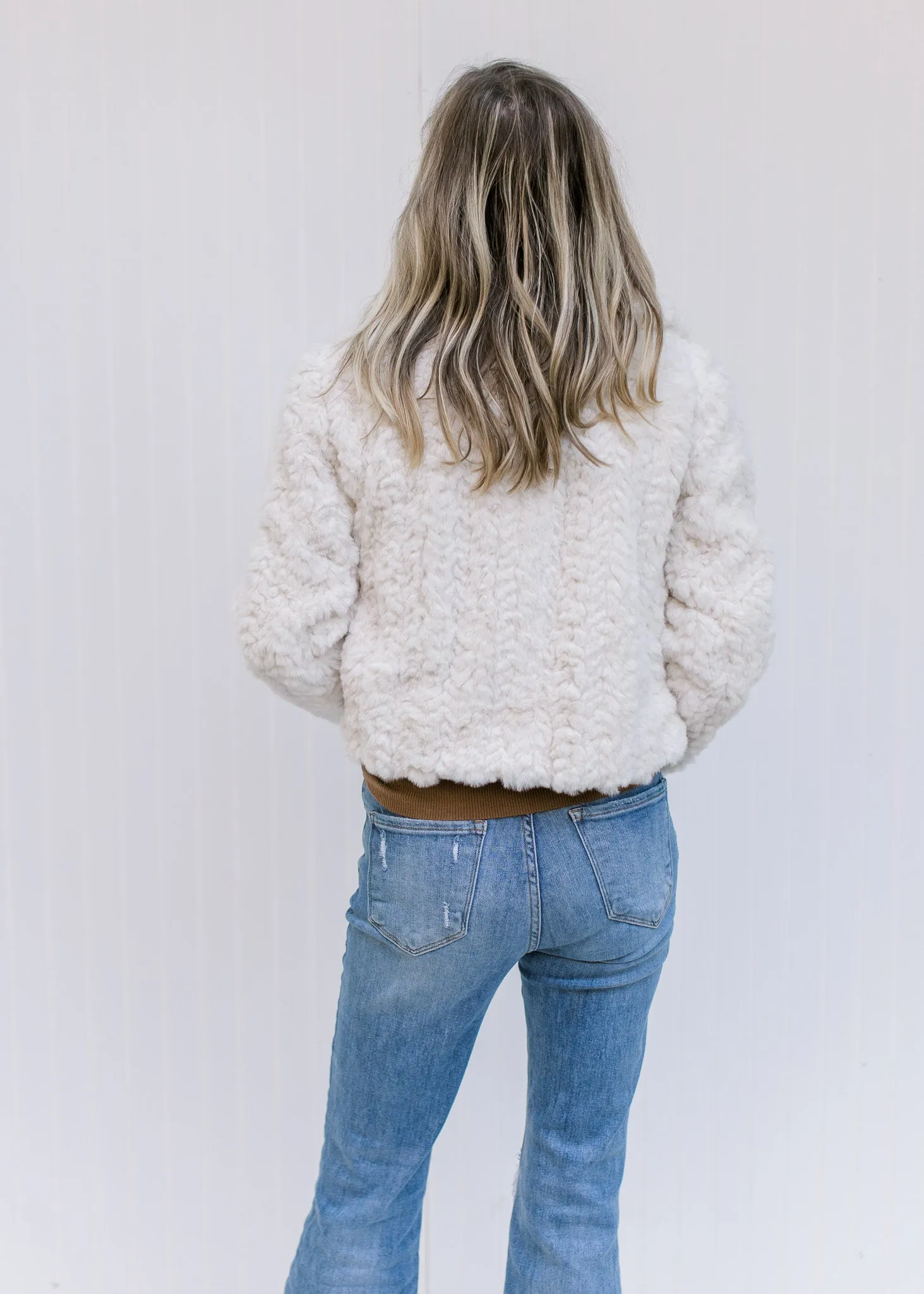 X Fuzzy Bunny Ivory Coat