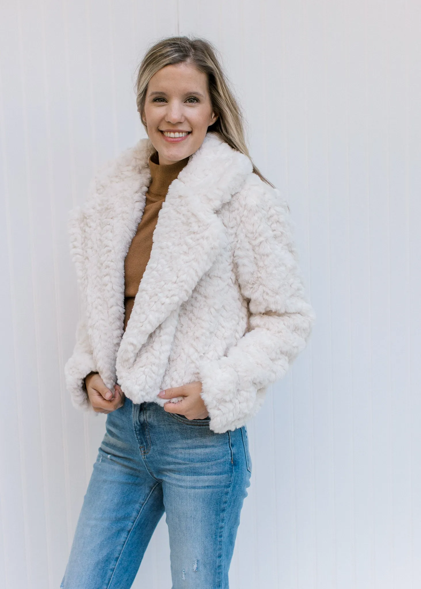 X Fuzzy Bunny Ivory Coat