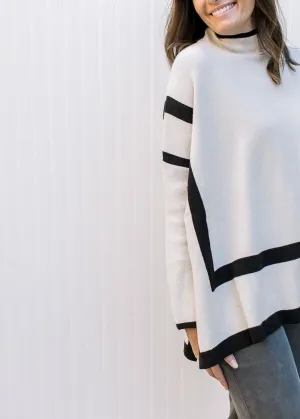XZ Drama Stripe Accent Sweater