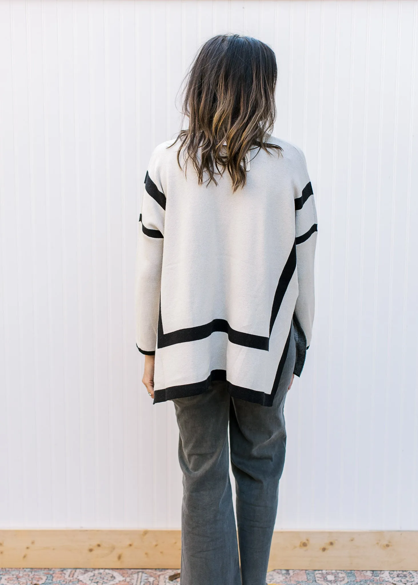 XZ Drama Stripe Accent Sweater