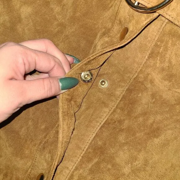 Zara Woman brown tan  faux suede mini Skirt